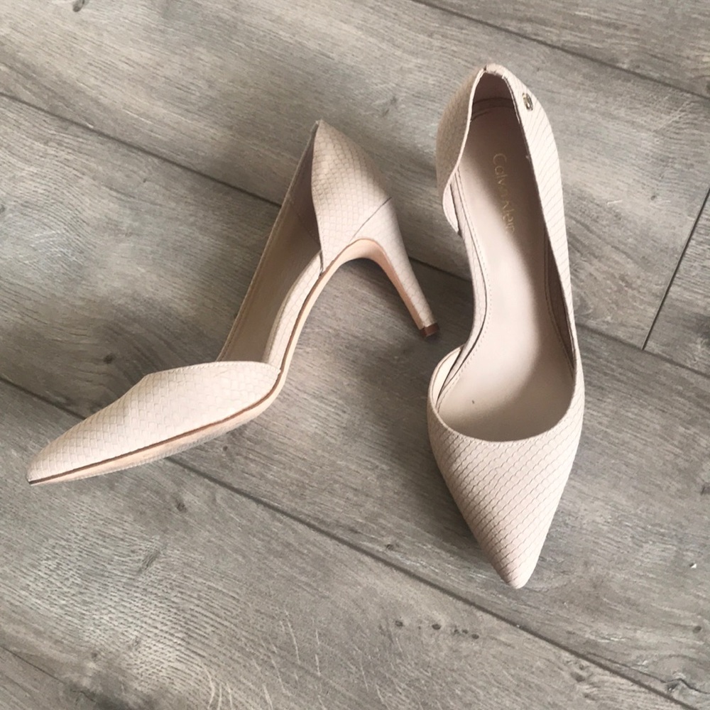 Calvin Klein nude heels